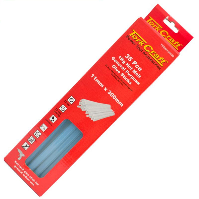 Tork Craft | Glue Stick 11X300mm 1kg Hot Melt Gen. Purpose Eva 18000CPS 35Pc-Toolcraft