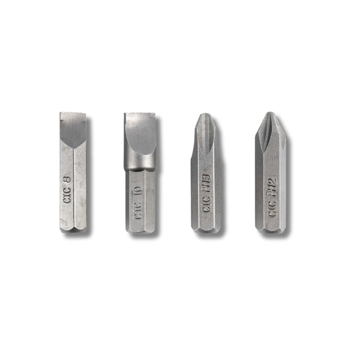 Tork Craft | Insert Bits for Impact Driver 4Pc 5/16" PH2/PH3/SL8mm/SL10mm