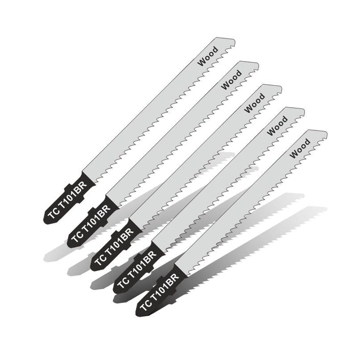 Tork Craft | Jigsaw Blade T-Shank 10Tpi Reverse Tooth Wood 5Pc