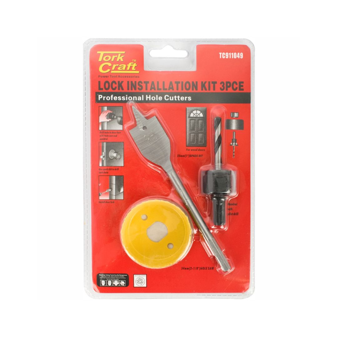 Tork Craft | Lock Installation Kit 3Pc | Toolcraft South Africa