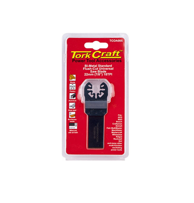 Tork Craft | Metal Saw Blade Quick Change Flush Cut 22mm (7/8") 18tpi-Toolcraft