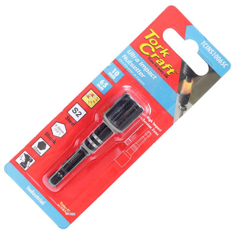 Tork Craft | Nut Setter Impact 10 x 65mm Magnetic Carded-Toolcraft