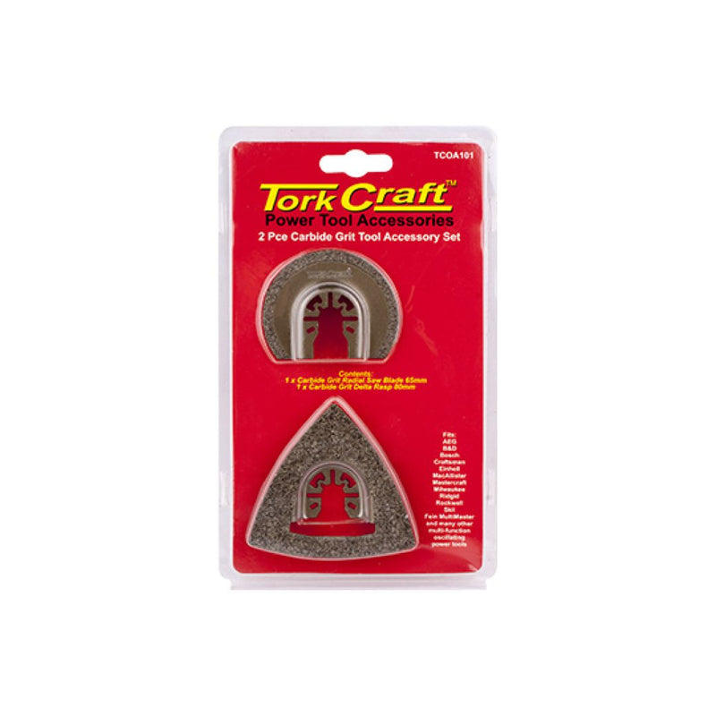 Tork Craft | Oscillating Carbide Grit Accessory Kit Quick Change 2Pc-Toolcraft