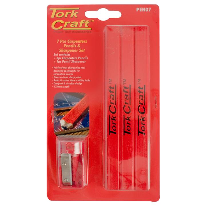 Tork Craft | Carpenters 7Pc Pencil Set - Toolcraft