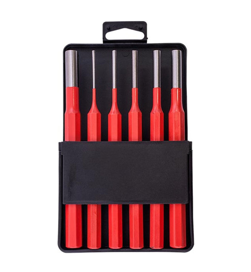 Tork Craft | Pin Punch Set Red 6Pc-Toolcraft