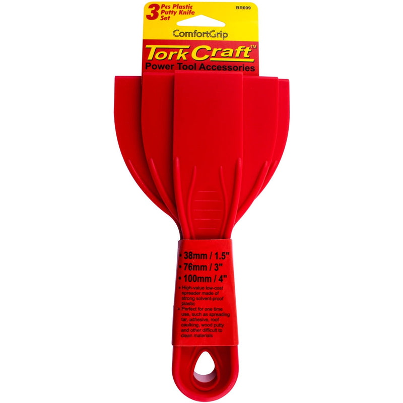 Tork Craft | Putty Knife Set Plastic 3Pc-Toolcraft