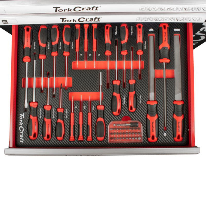 Tork Craft | Roller Tool Cabinet 6 Drawer on Castors with 184Pc of Tools-Toolcraft