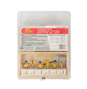 Tork Craft | Router Bit Set 1/4″ Shank - Wooden Box 6Pc-Toolcraft