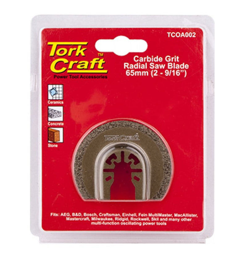 Tork Craft | Saw Blade Quick Change Oscillating Carbide Grit Radial 65mm (2-9/16")-Toolcraft
