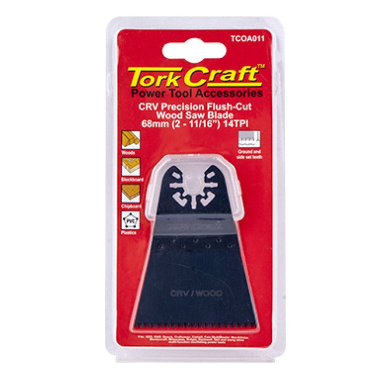 Tork Craft | Saw Blade Quick Change Oscillating Flush Cut Wood 68mm (2-11/16") 14Tpi CrV-Toolcraft