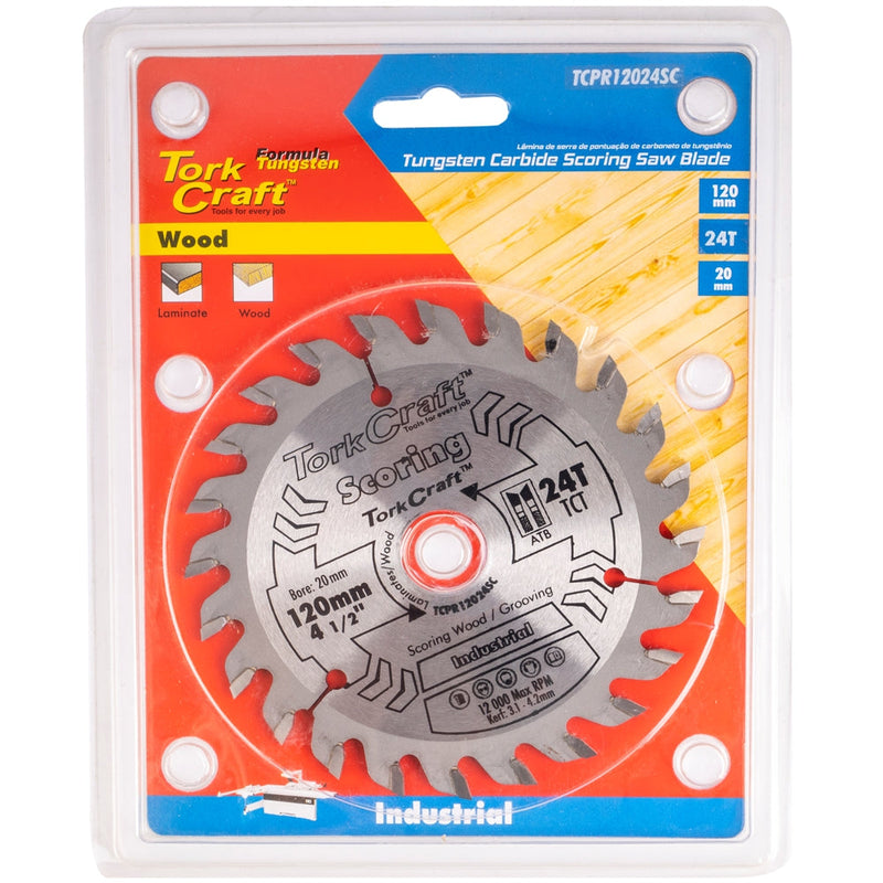 Tork Craft | Saw Blade TCT 120X24T 20mm 3.1-4.2mm Professional Industrial Scoring-Toolcraft
