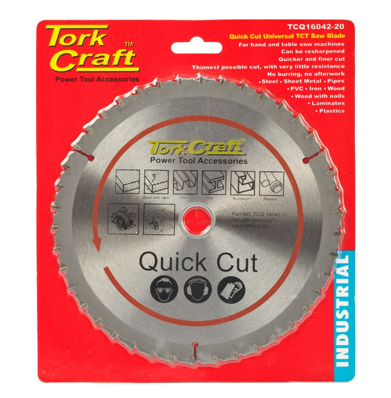 Tork Craft | Saw Blade TCT 160X42T 20/16mm Universal Quick Cut-Toolcraft