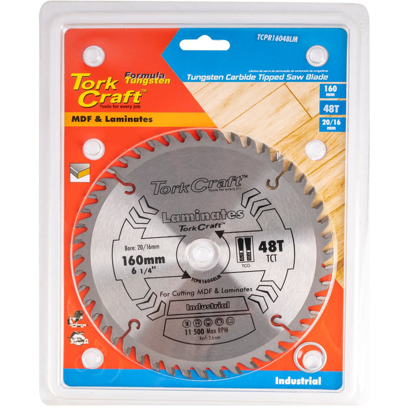 Tork Craft | Saw Blade TCT 160x48T 20/16mm TCG Positive Professional Industrial-Toolcraft