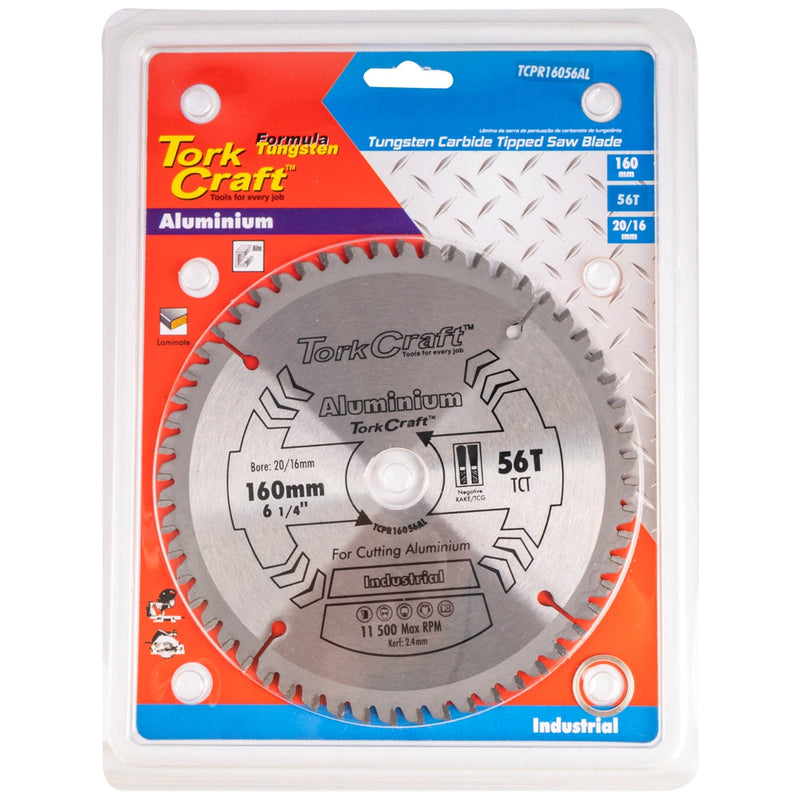 Tork Craft | Saw Blade TCT 160x56T 20/16mm Alum Cutting Professional Industrial-Toolcraft