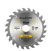 Tork Craft | Saw Blade TCT 180X24T 30/20/16mm Contractor-Toolcraft
