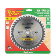 Tork Craft | Saw Blade TCT 185X40T 30/20/16/1 Contractor-Toolcraft