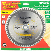 Tork Craft | Saw Blade TCT 200X60T 30/20/16mm Contractor-Toolcraft