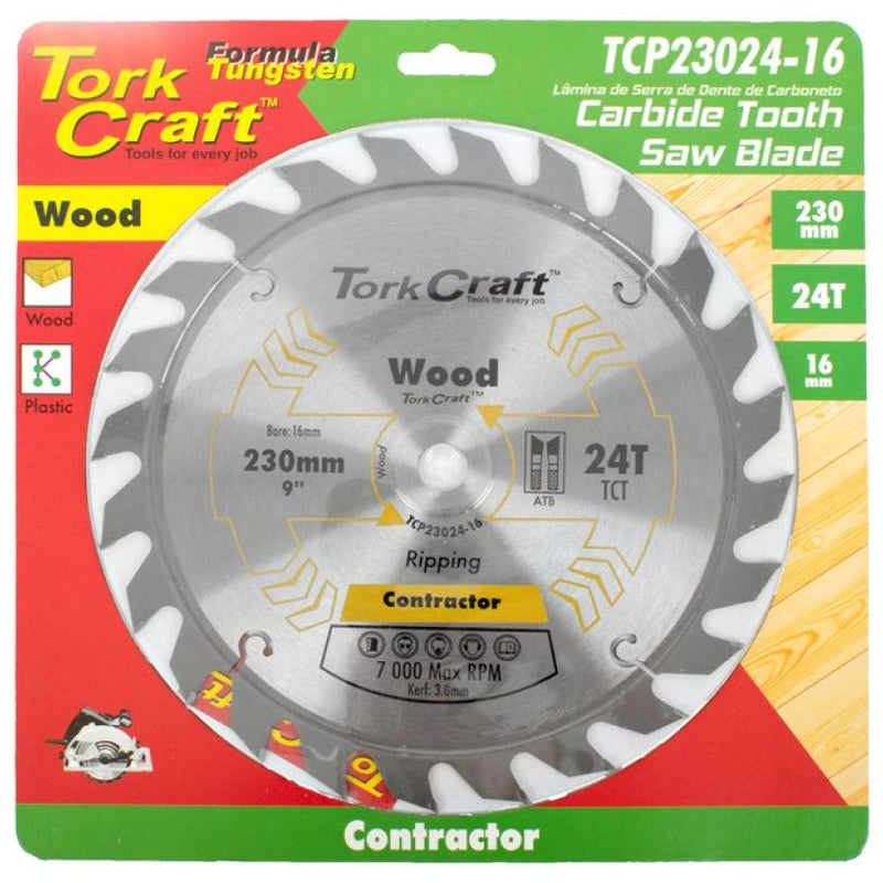 Tork Craft | Saw Blade TCT 230X24T 16mm Contractor-Toolcraft
