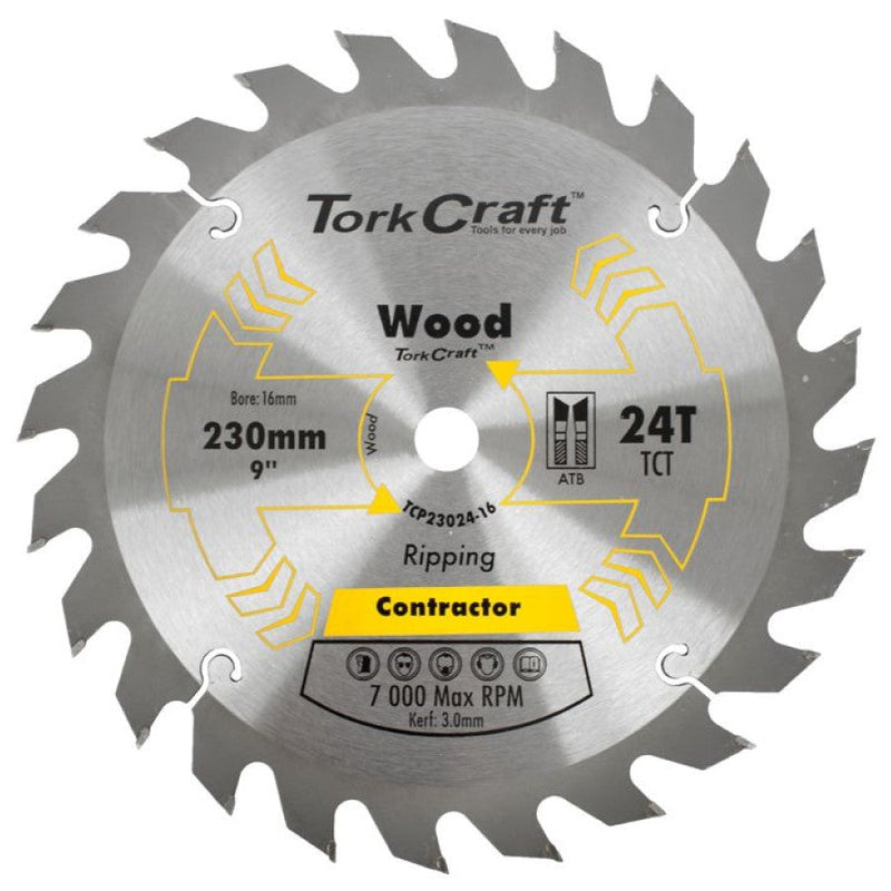 Tork Craft | Saw Blade TCT 230X24T 16mm Contractor-Toolcraft