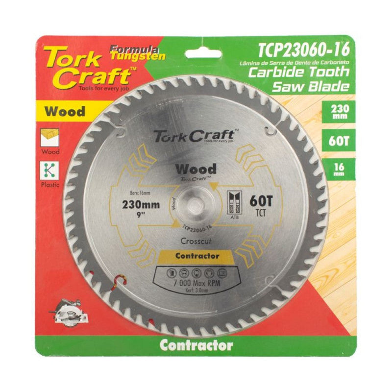Tork Craft | Saw Blade TCT 230X60T 16mm Contractor-Toolcraft