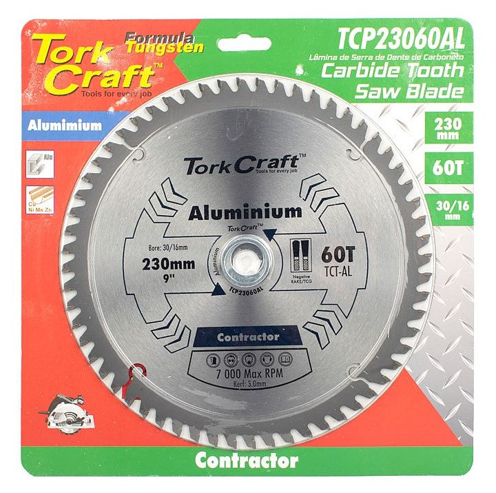 Tork Craft | Saw Blade TCT 230x60T 30/16mm Aluminium Contractor - Toolcraft