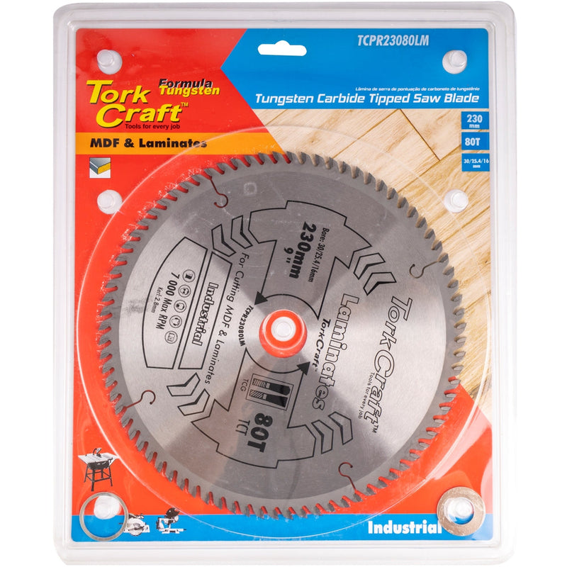 Tork Craft | Saw Blade TCT 230X80T 30/25,4/16mm TCG Positive Professional Industrial-Toolcraft