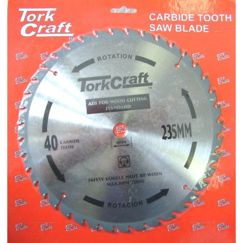 Tork Craft | Saw Blade TCT 235X40T 16mm General Purpose Combination-Toolcraft