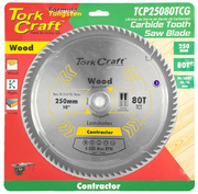 Tork Craft | Saw Blade TCT 250x80T 30/25,4/20/16mm Contractor Wood - Toolcraft