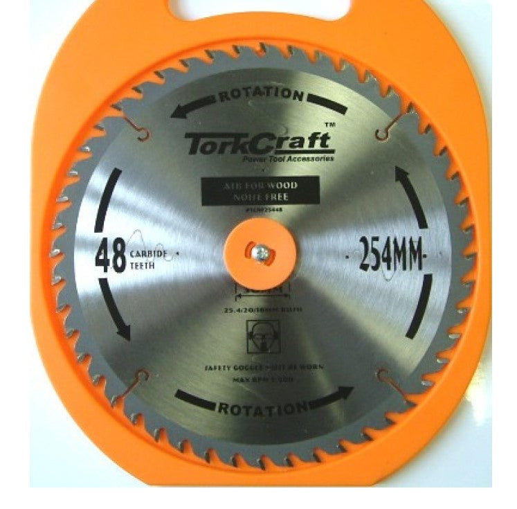 Tork Craft | Saw Blade TCT 254X48T 30/25,4/20/16mm Noise Free-Toolcraft
