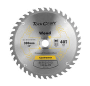 Tork Craft | Saw Blade TCT 300X40T 30/25,4/20/16mm Contractor Wood-Toolcraft