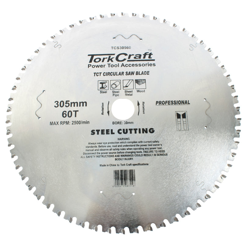 Tork Craft | Saw Blade TCT 305X60T 30mm Steel Cutting-Toolcraft