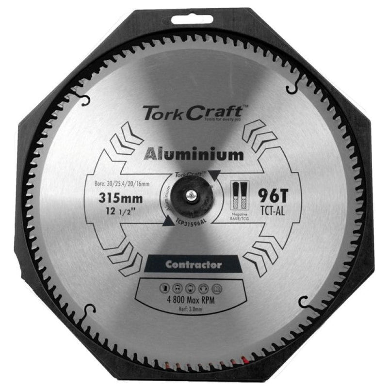 Tork Craft | Saw Blade TCT 315X96T 30/25,4/20/16mm Contractor Aluminium-Toolcraft