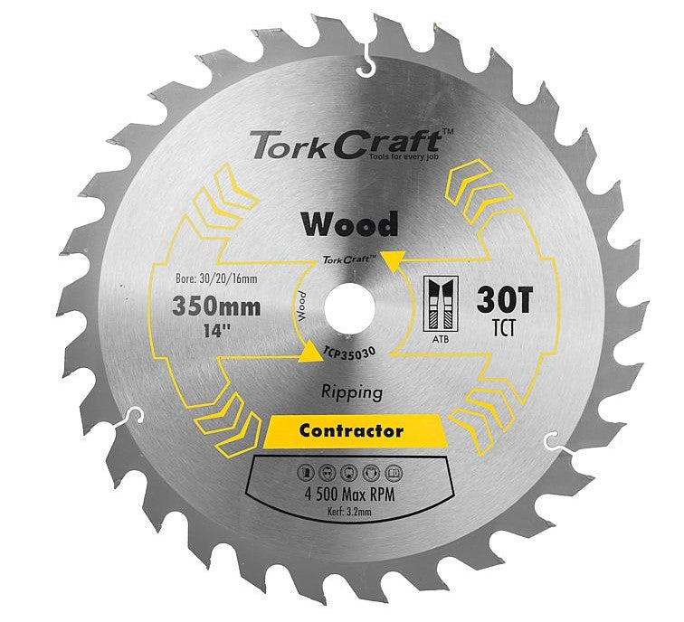 Tork Craft | Saw Blade TCT 350X30T 16mm Contractor-Toolcraft