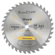 Tork Craft | Saw Blade TCT 450X36T 30/25,4mm Contractor-Toolcraft