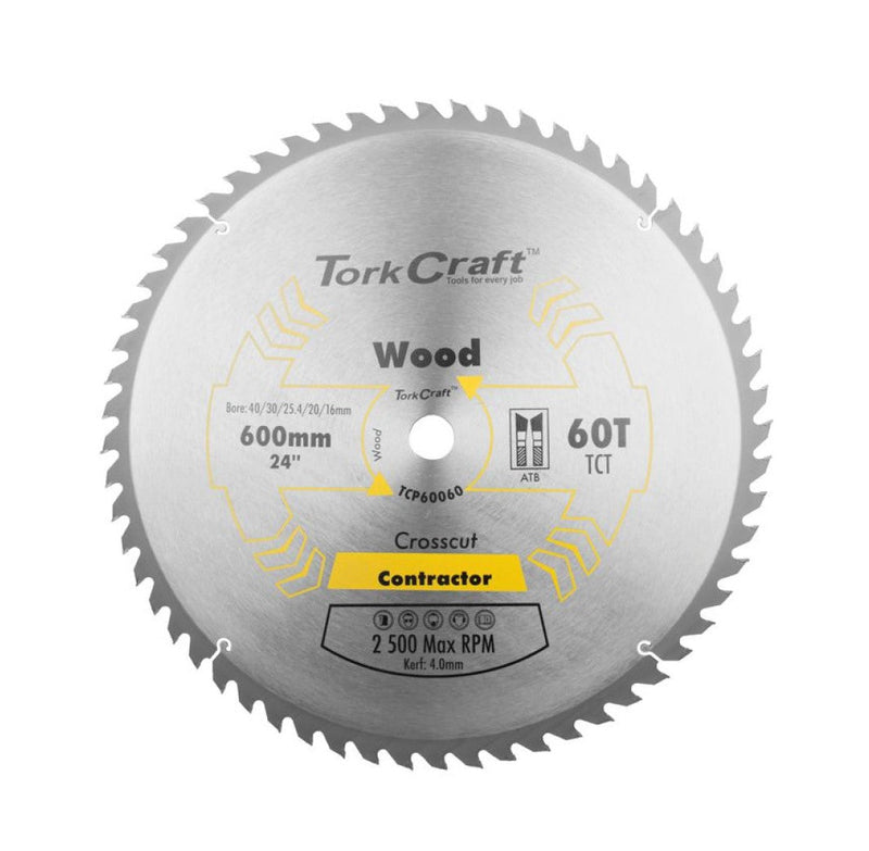 Tork Craft | Saw Blade TCT 600X60T 40/30/25,4/20/16mm-Toolcraft