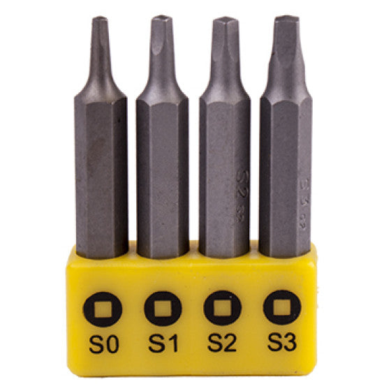 Tork Craft | Screwdriver Bit Set Square Recess 50mm Sq. 0, 1, 2 & 3 ...