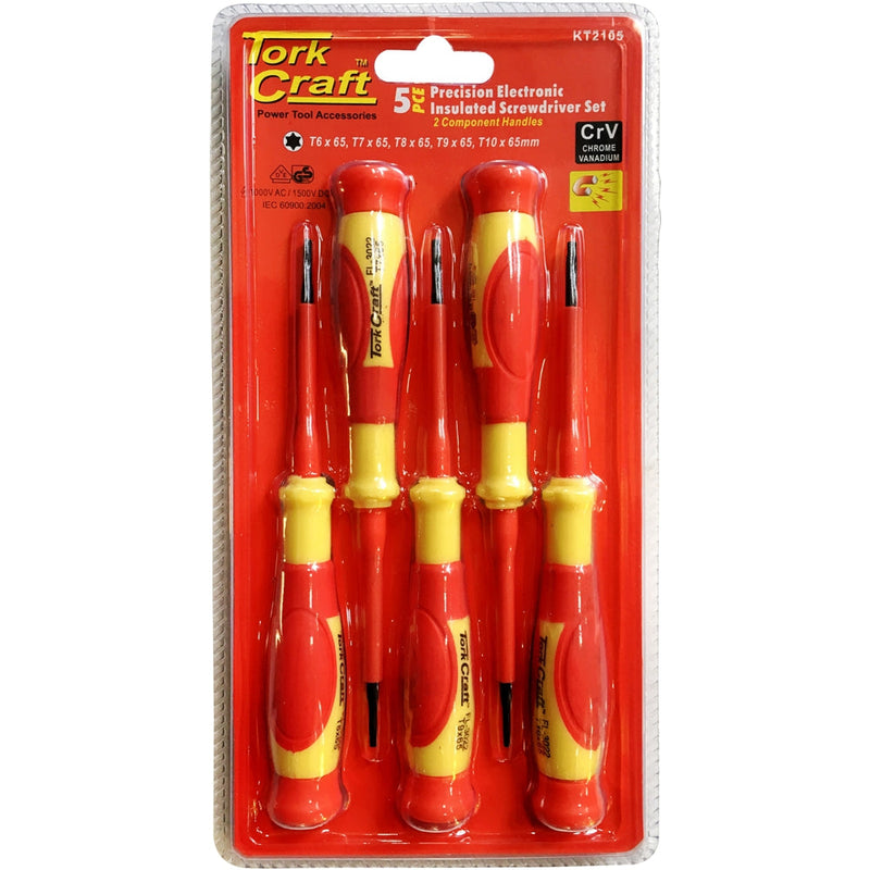 Tork Craft | Screwdriver Set 5Pc Precision Electronic Insulated-Toolcraft