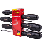 Tork Craft | Screwdriver Set Black Handle 6Pc-Toolcraft