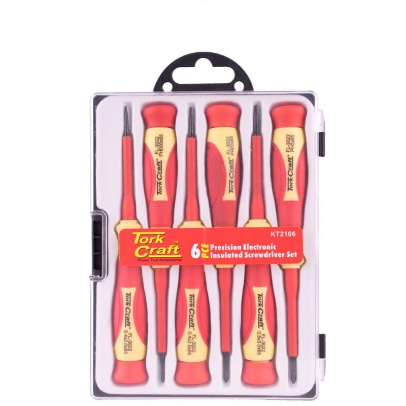 Tork Craft | Screwdriver Set Precision Electronic Insulated 6Pc-Toolcraft