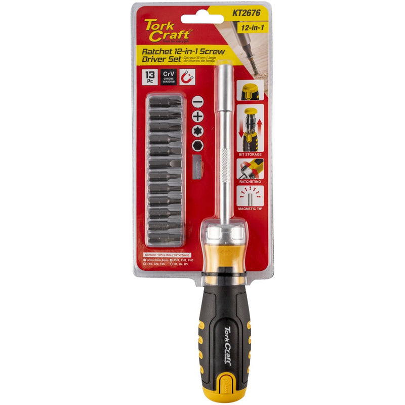 Tork Craft | Screwdriver Set Ratchet 12-in-1-Toolcraft