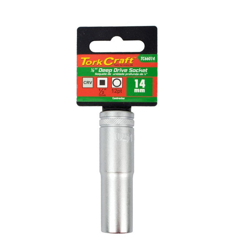 Tork Craft | Socket 14mm 1/2" Deep CrV 12Pt-Toolcraft