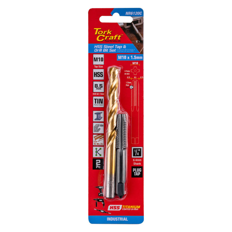 Tork Craft | Tap HSS 10X1.5mm & Drill 8.5mm 2Pc Set-Toolcraft