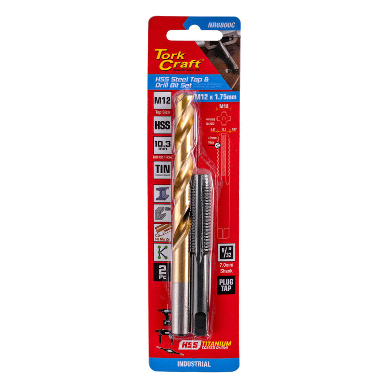 Tork Craft | Tap HSS 12X1.75mm & Drill 10.3mm 2Pc Set-Toolcraft