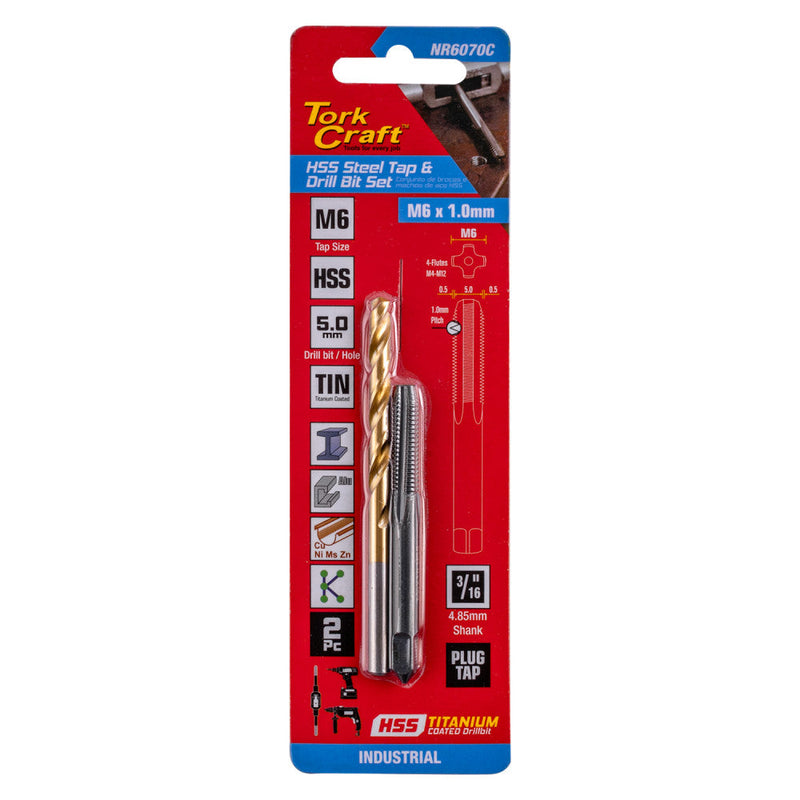 Tork Craft | Tap HSS 5X0.8mm & Drill 4.2mm 2Pc Set-Toolcraft