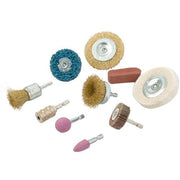 Tork Craft | Wire Brush Set 10Pc with Hex Shank & Buff Kit for Drills-Toolcraft