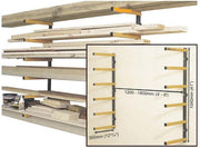 Tork Craft | Wood Rack, 6 Level Storage Steel Wall Mount - Toolcraft