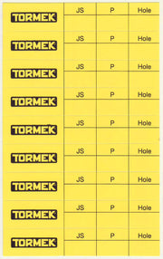 Tormek | Replacement Parts Profile Record Label Set - Toolcraft