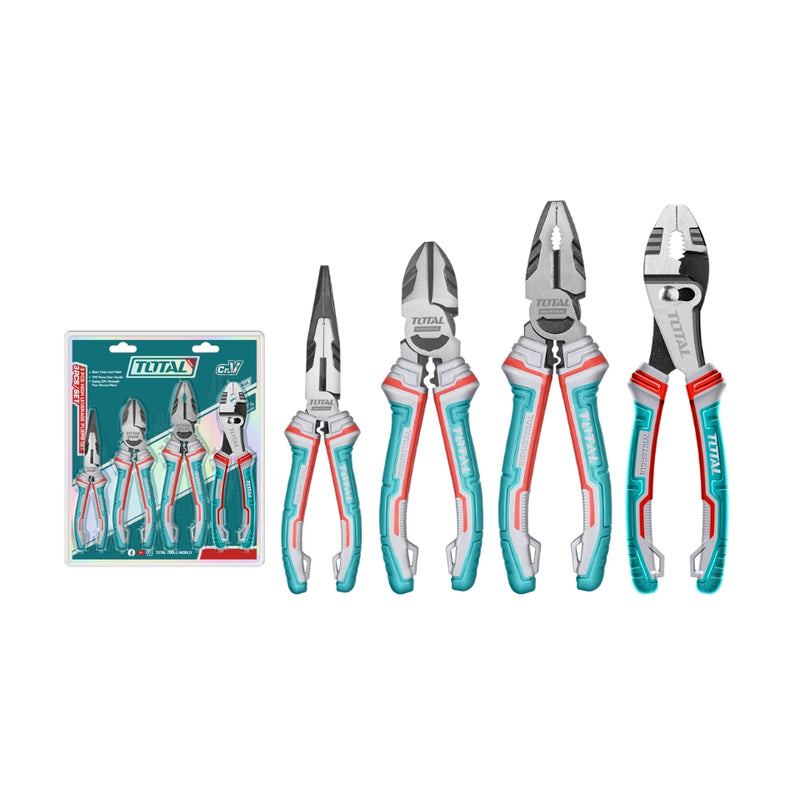 TOTAL | Plier Set - H/L C8 D7 L6 SJ8 - 4pc-Toolcraft