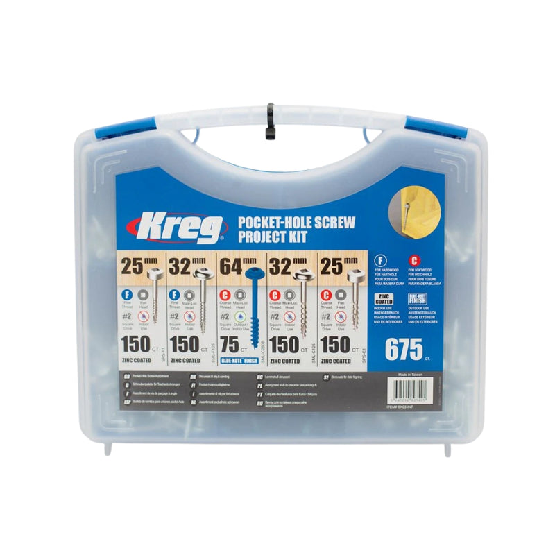 Kreg | Pocket Hole Screw Kit 675Pc-Toolcraft
