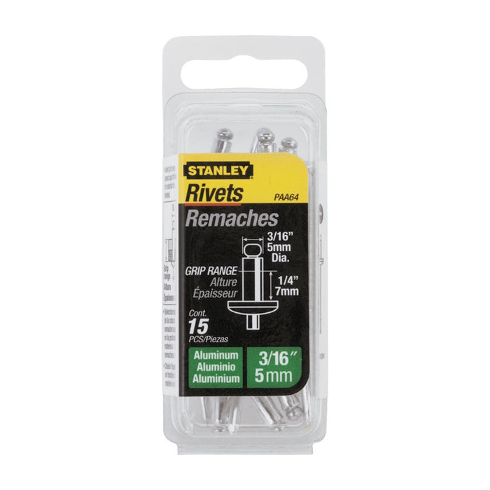 Stanley | Aluminium Rivets 5mm x 6mm (15 Pack)